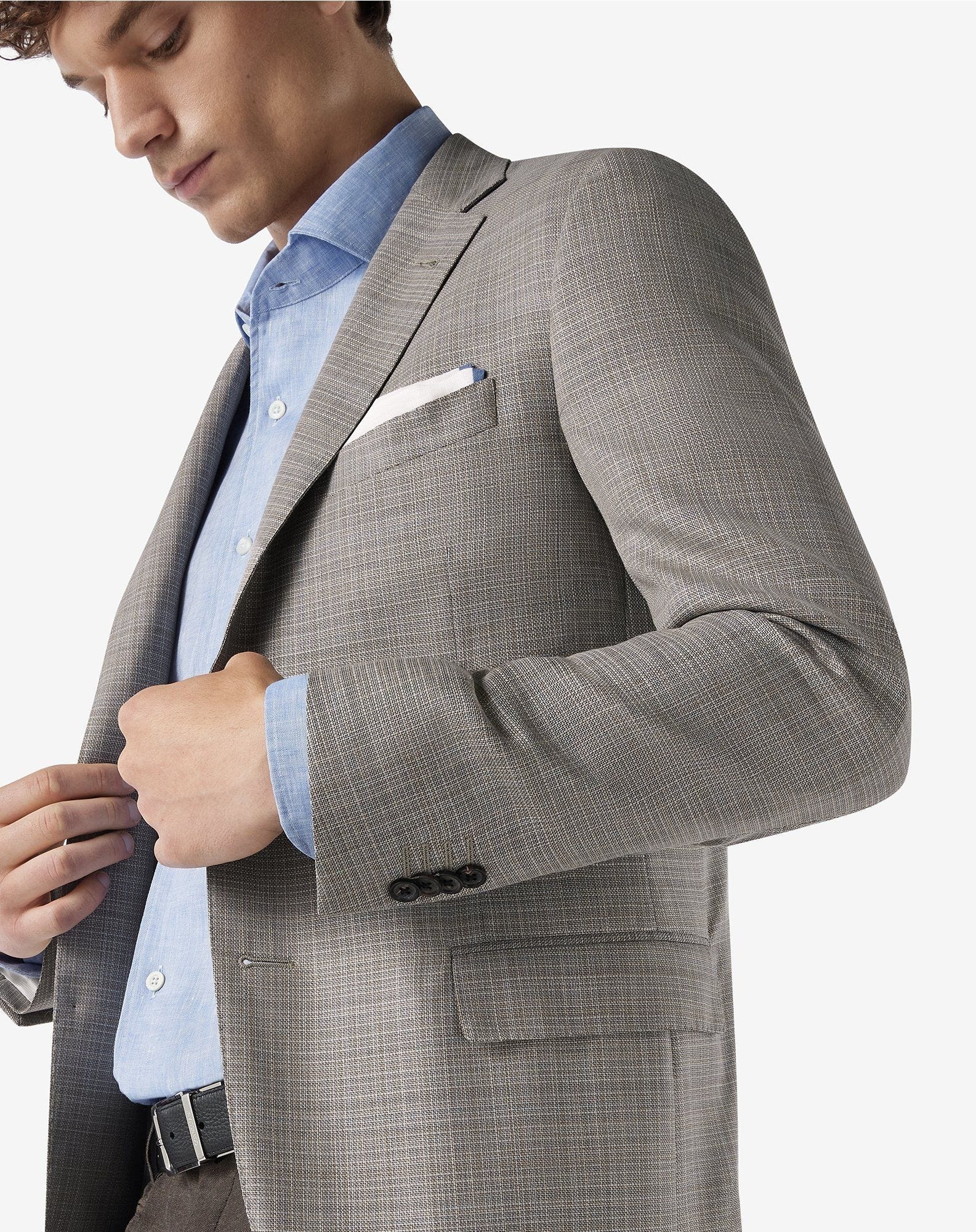 Taupe pure wool jacket - 5