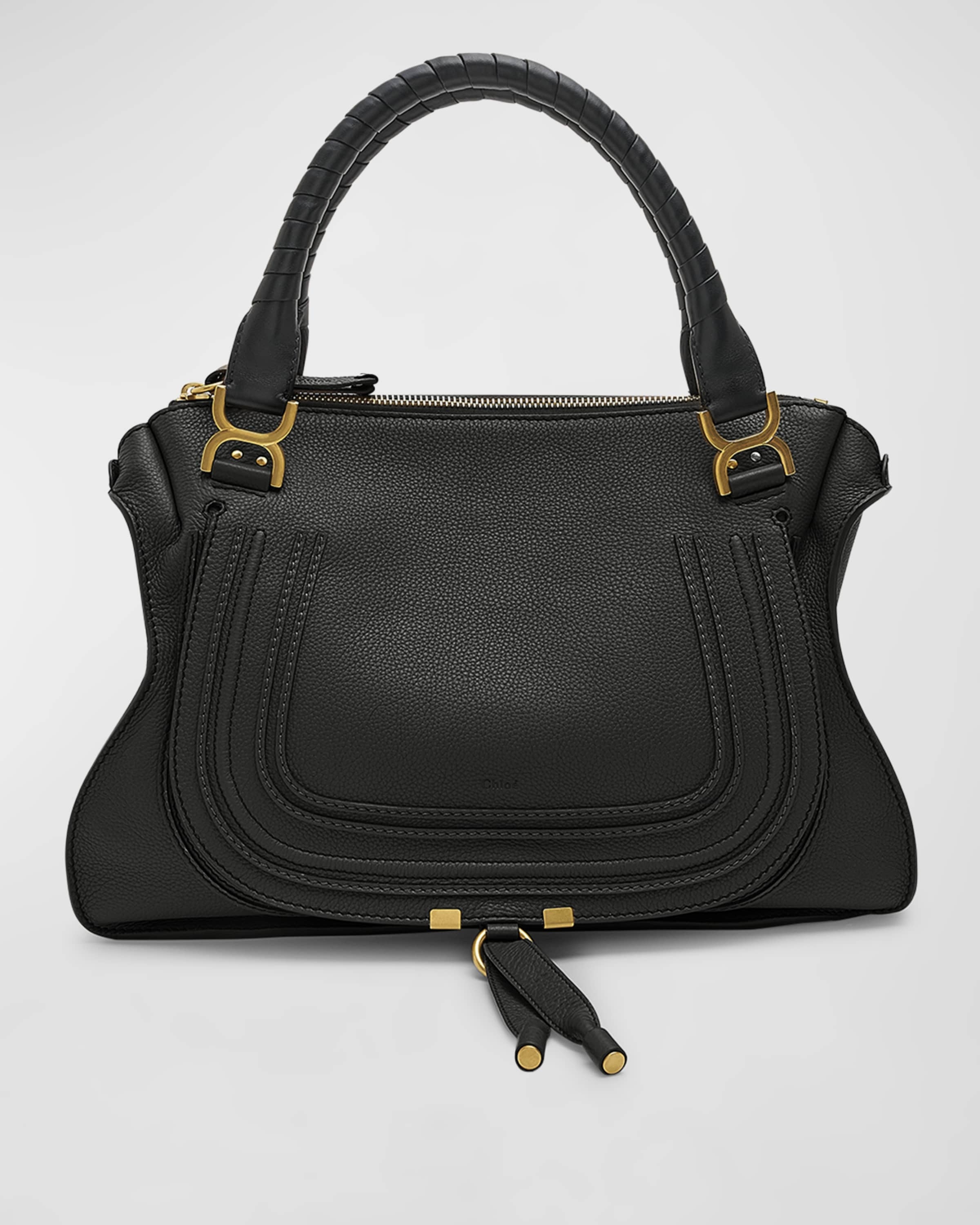 Marcie Large Zip Leather Top-Handle Bag - 1