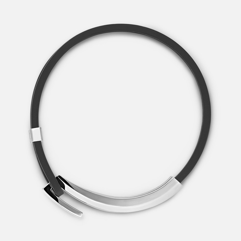 Bracelet Wrap Me Rubber and Steel 3