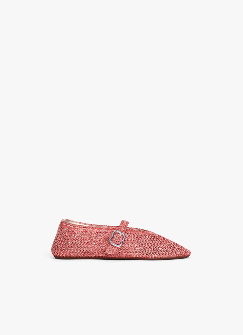 BALLET FLATS IN KNITTED LUREX - 1