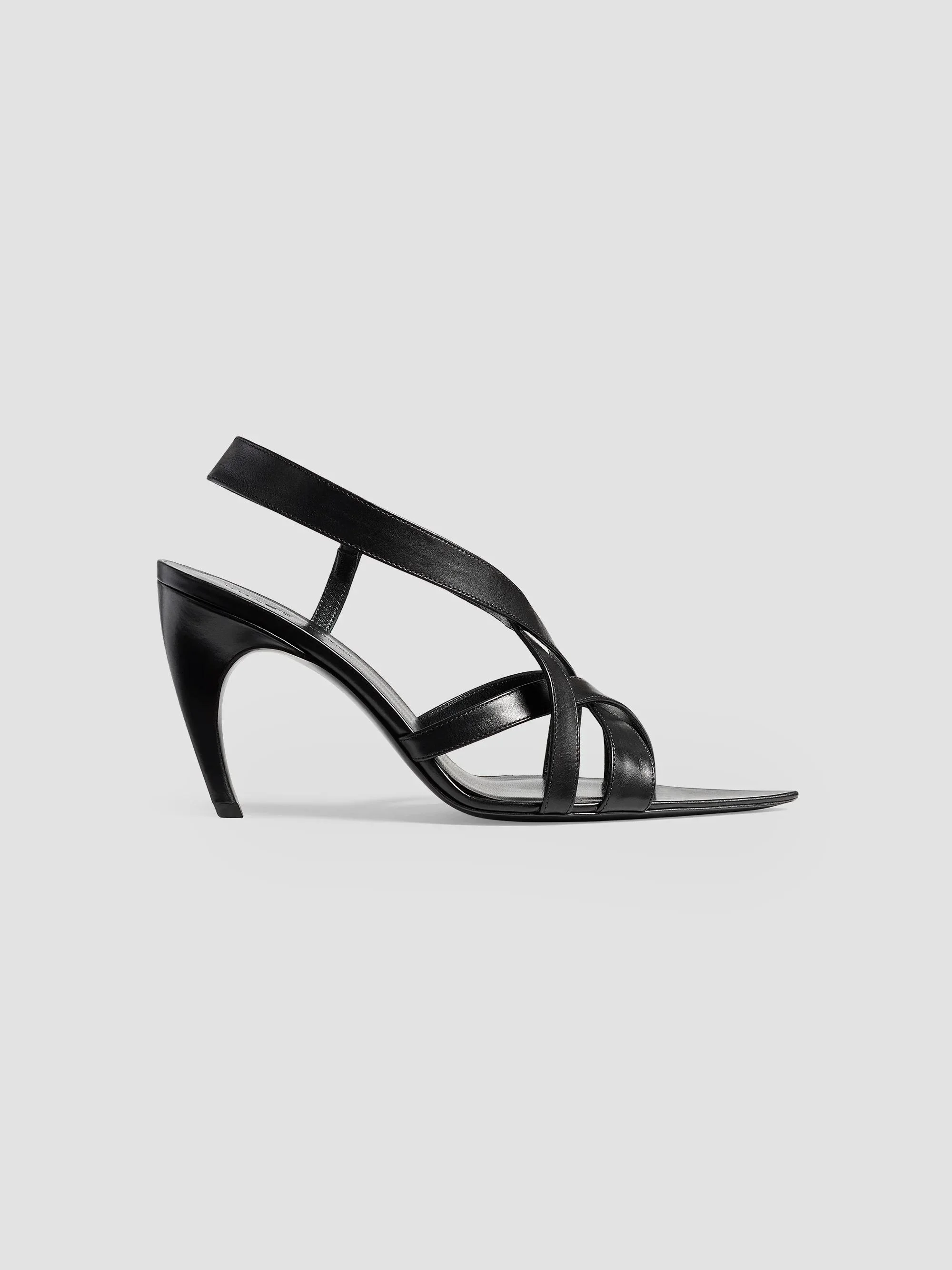 Women's Sadie 85MM Multi-Strap Leather Sandals - Black - 1