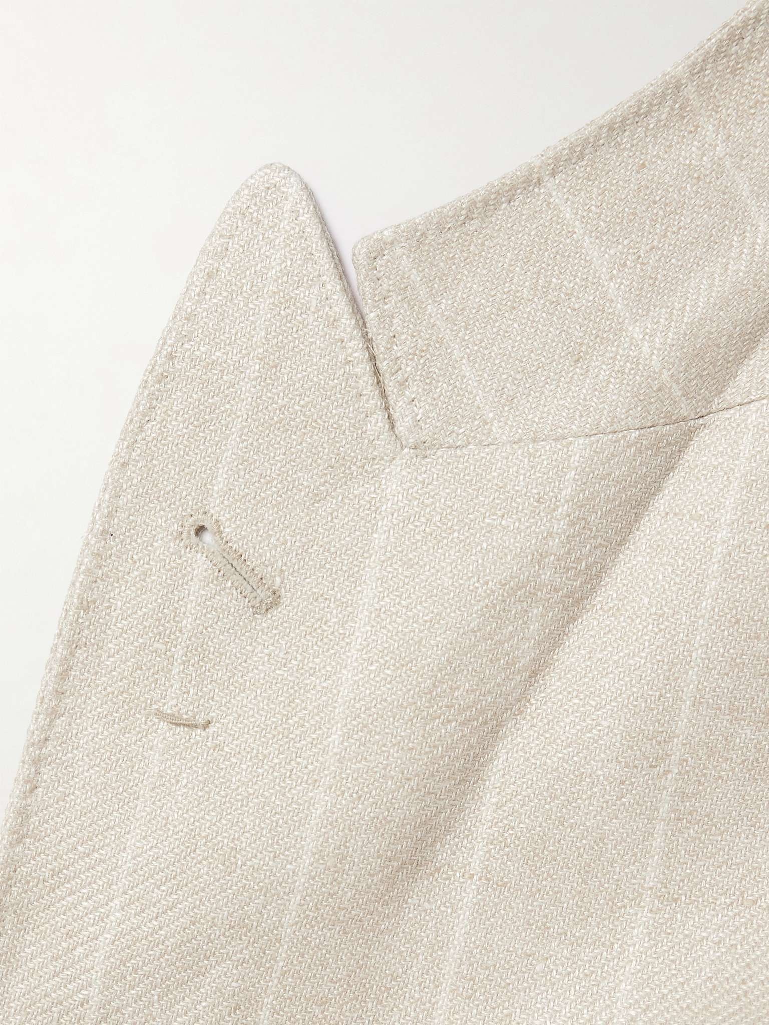 Unstructured Striped Linen, Wool and Silk-Blend Blazer - 3