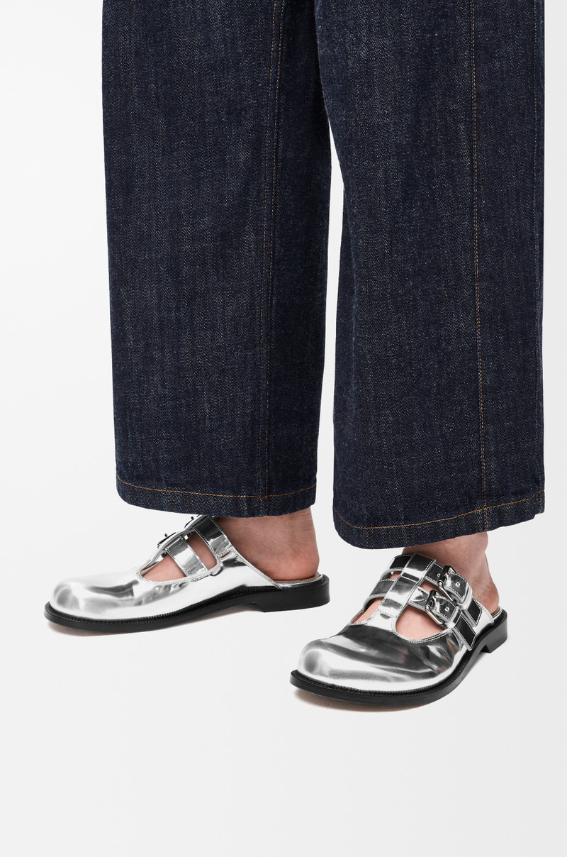 Loewe Campo Mary Jane mule in metallic calfskin outlook
