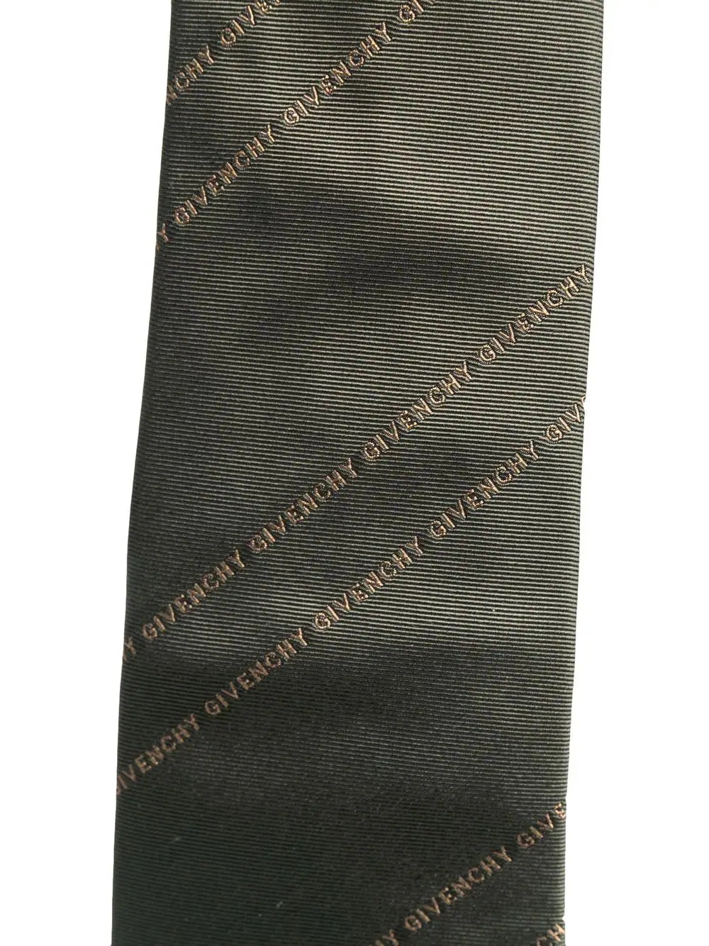 logo embroidered silk tie - 2