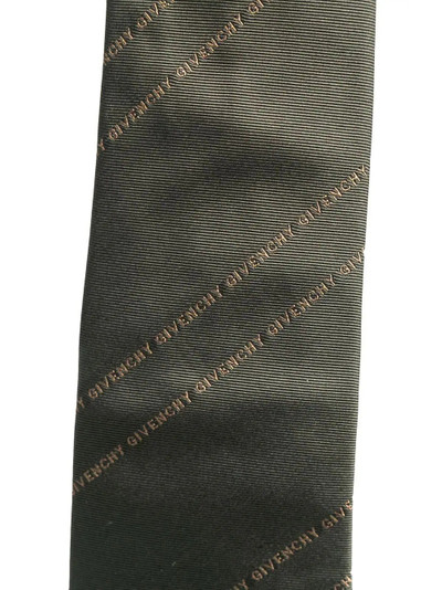 Givenchy logo embroidered silk tie outlook