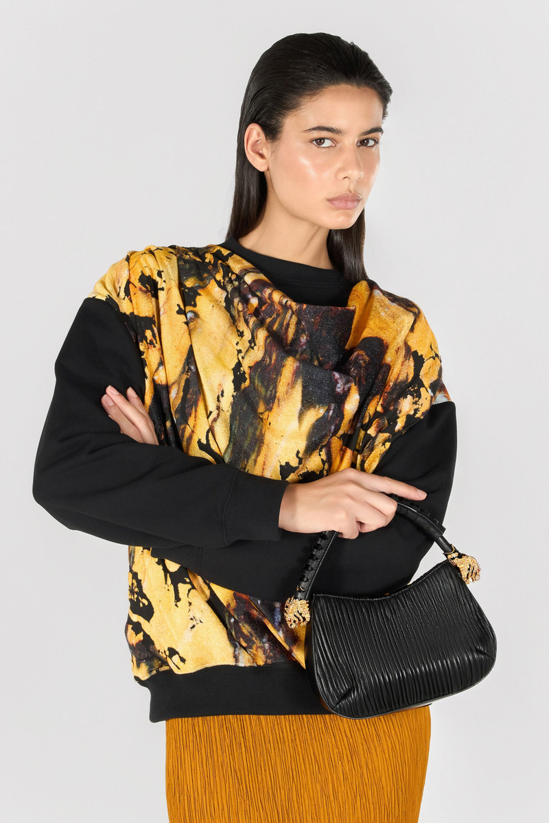 Roberto Cavalli Hobo Roar Bag with bejeweled tigers outlook