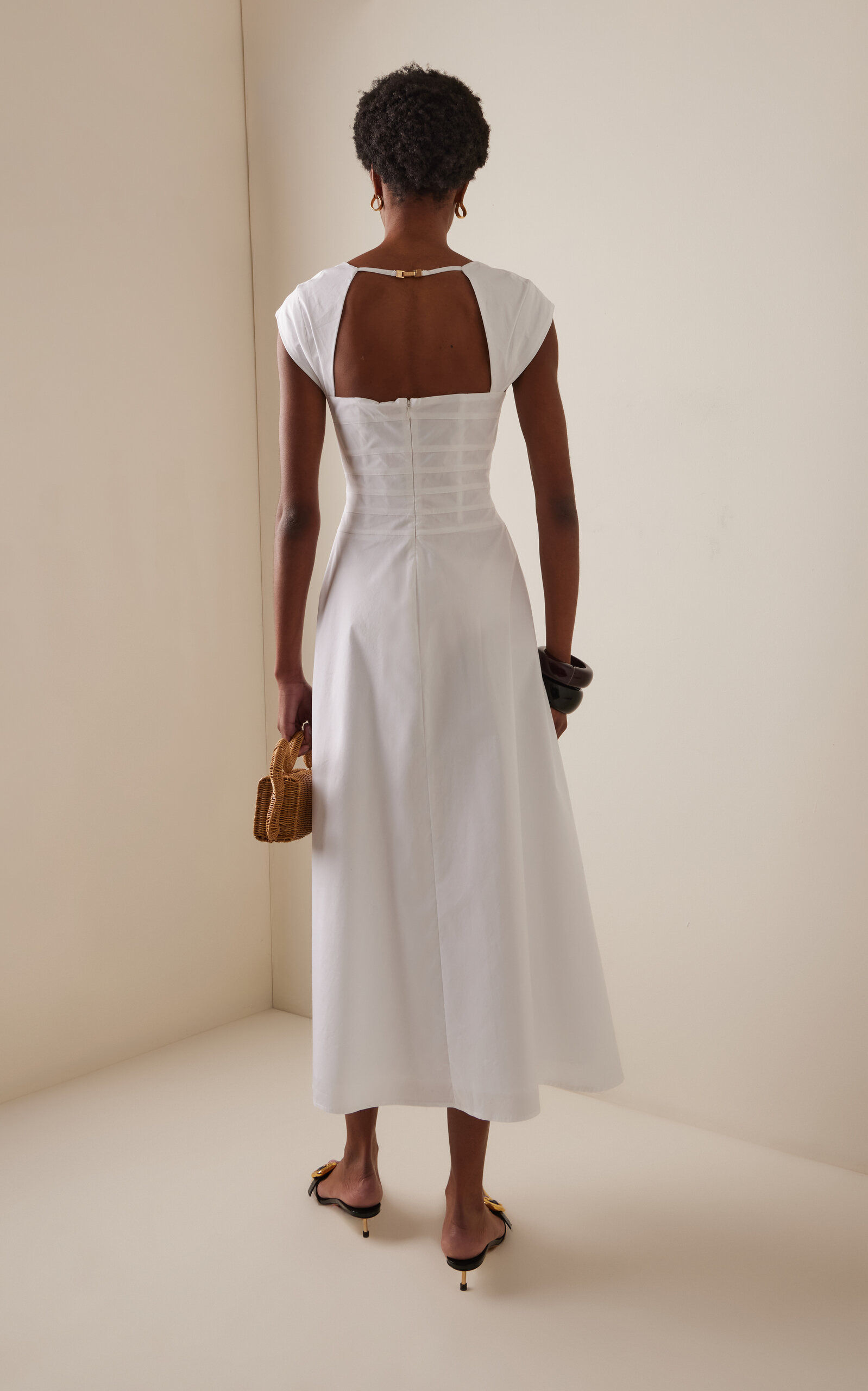 Magnolia Cotton-Blend Maxi Dress white - 4