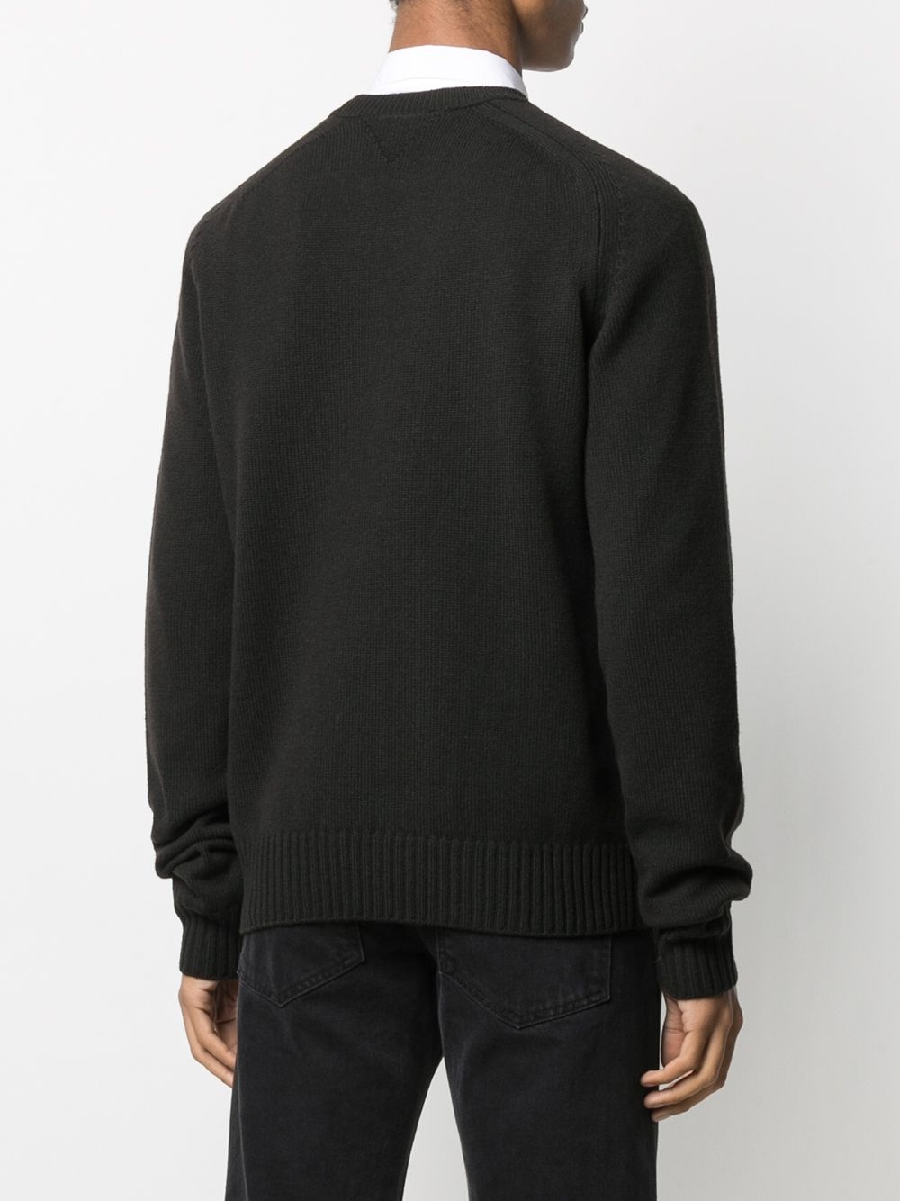 crew neck knitted jumper - 4