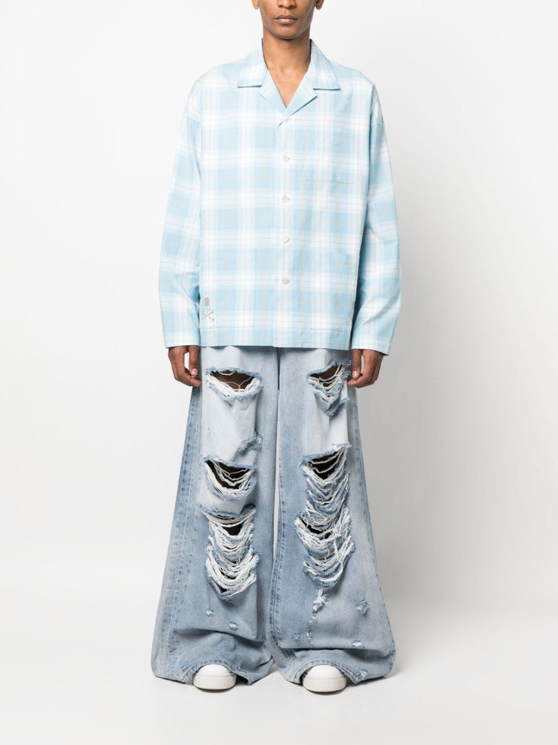 MASTERMIND WORLD checked long-sleeve shirt outlook