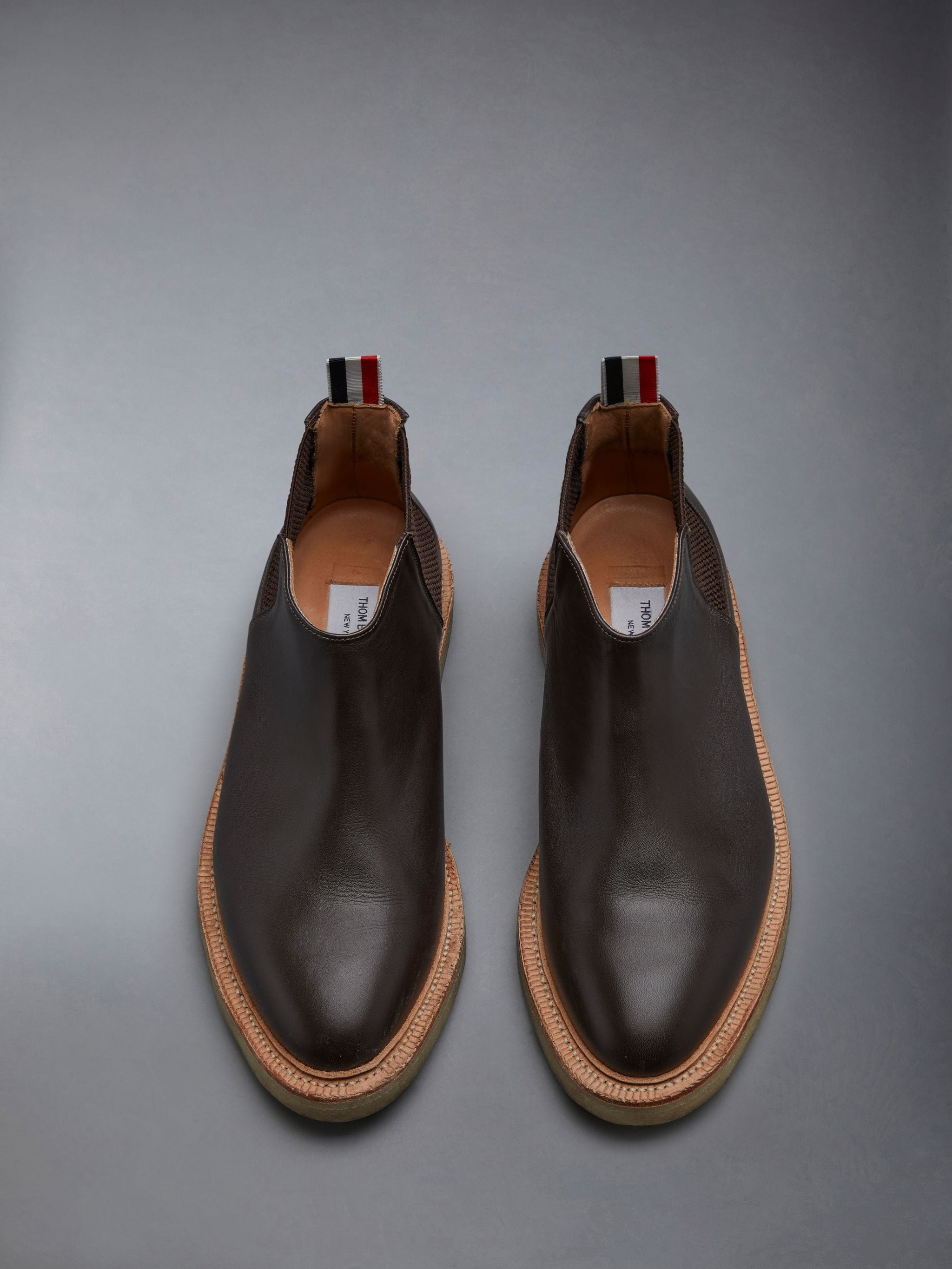 Calf Skin Crepe Sole Mid Top Chelsea Boot - 5