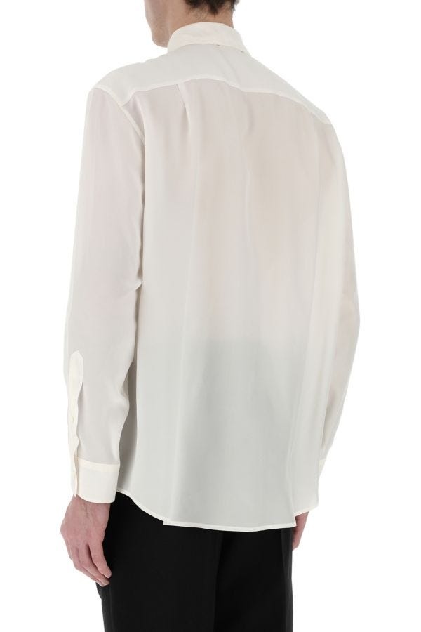 Ivory silk shirt - 5