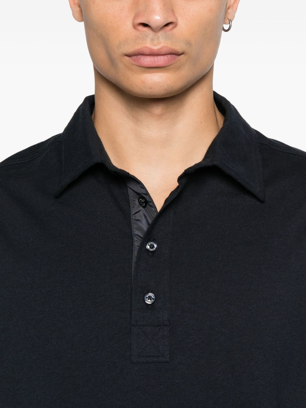 logo-patch polo shirt - 4