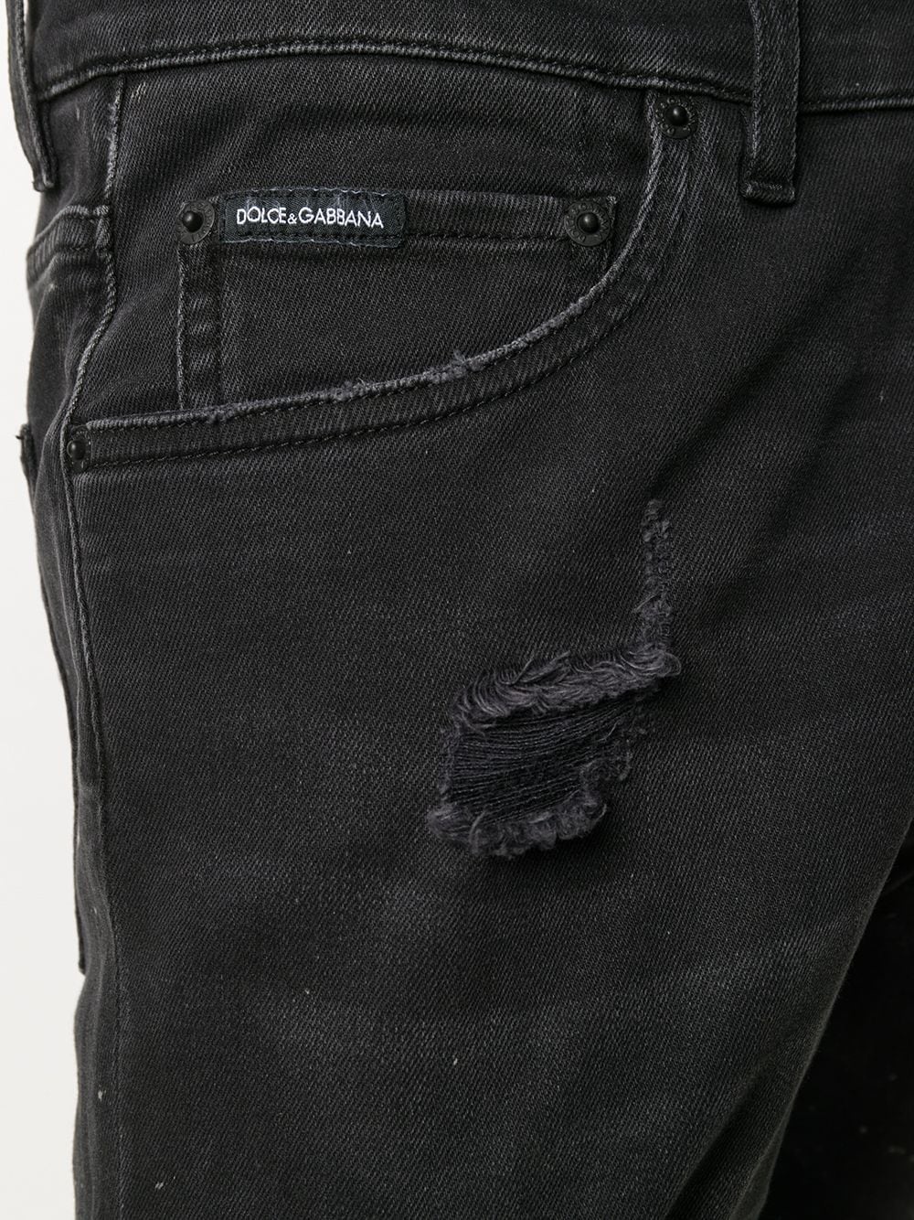 Calça jeans slim com respingos de tinta - 5