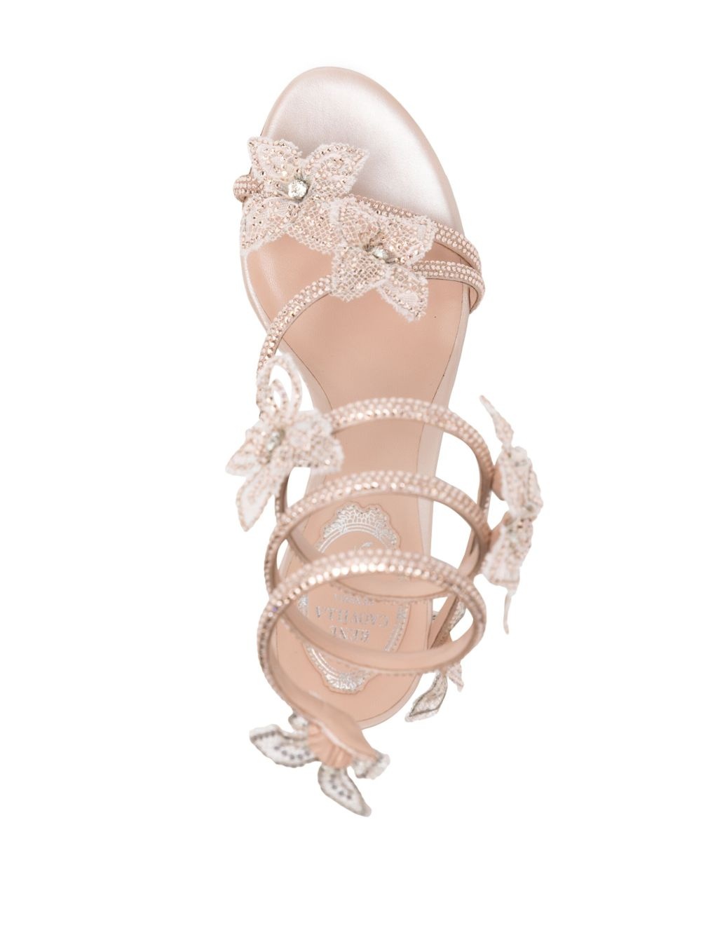 Margot floral-appliqué rhinestone sandals - 4