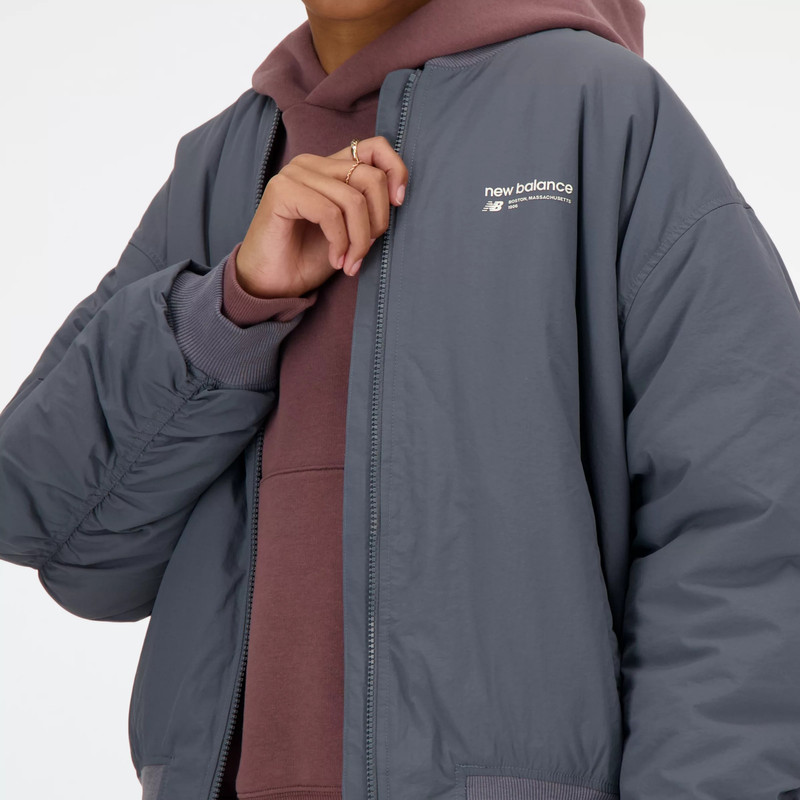New Balance Linear Heritage Woven Bomber Jacket outlook