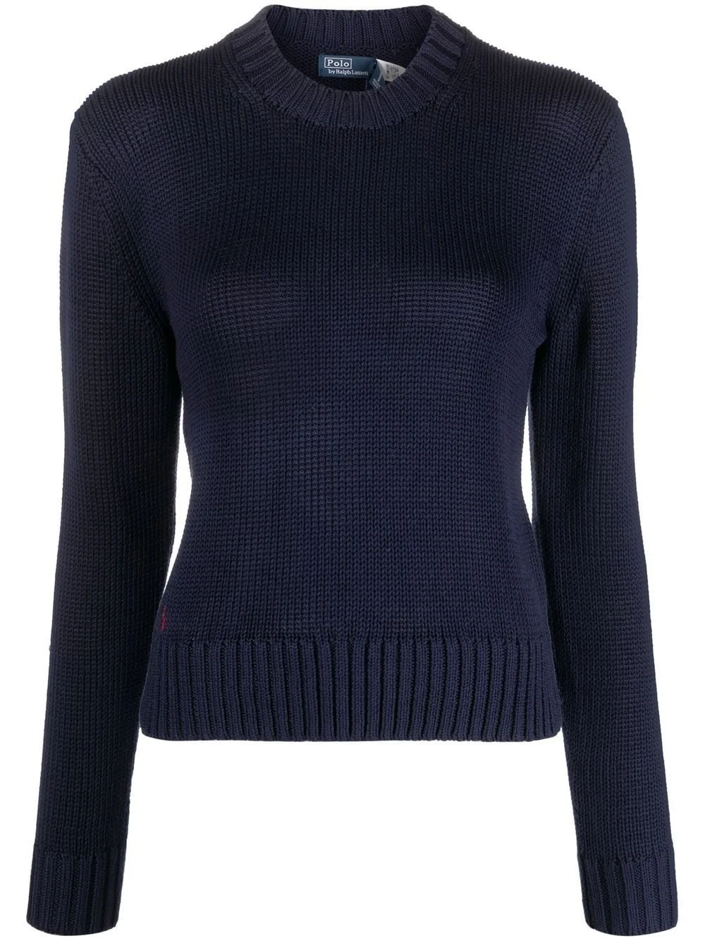 logo-embroidered knitted jumper - 1