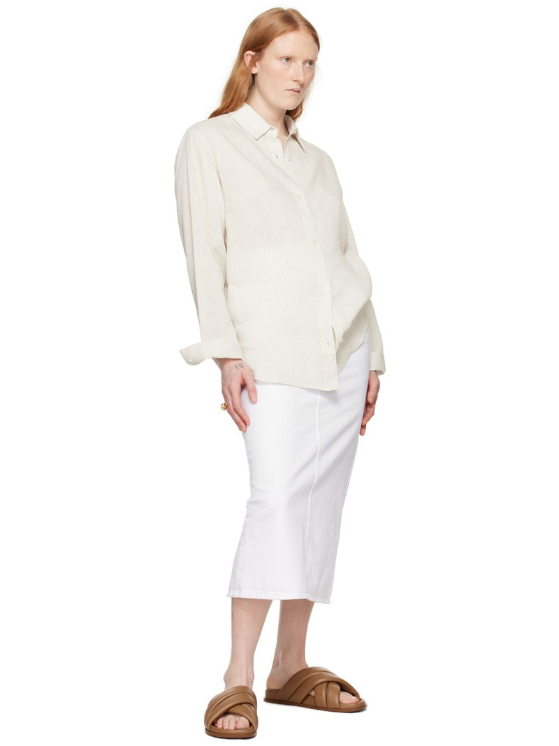 TOVE White Sera Denim Midi Skirt outlook