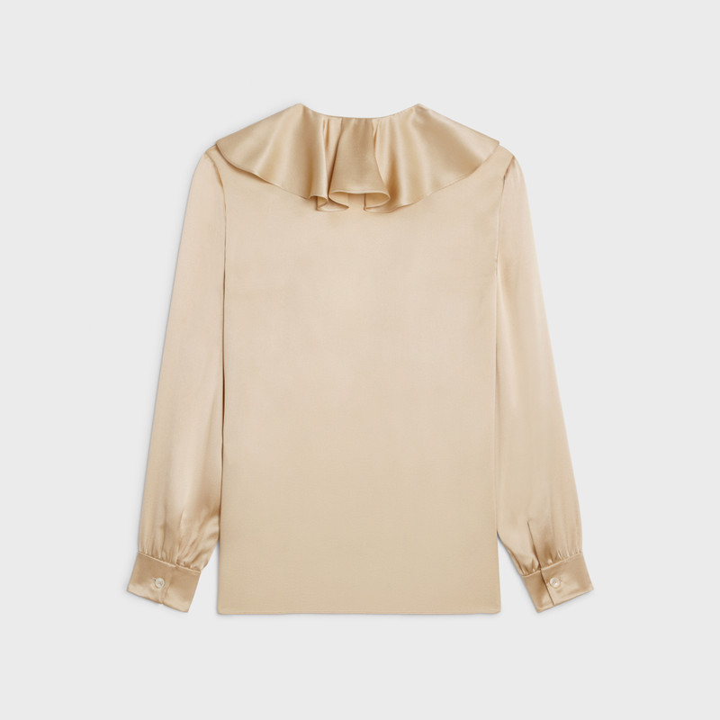 CELINE Blouse with jabot in satin crepe outlook