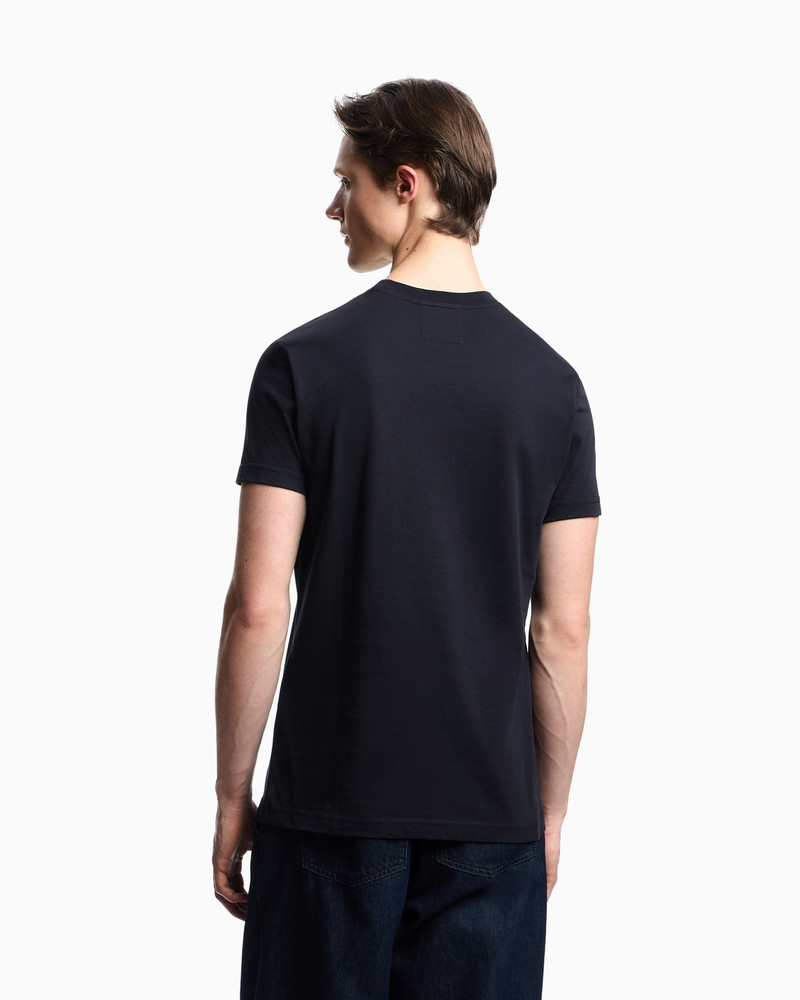 Supima jersey T-shirt with micro logo patch 3