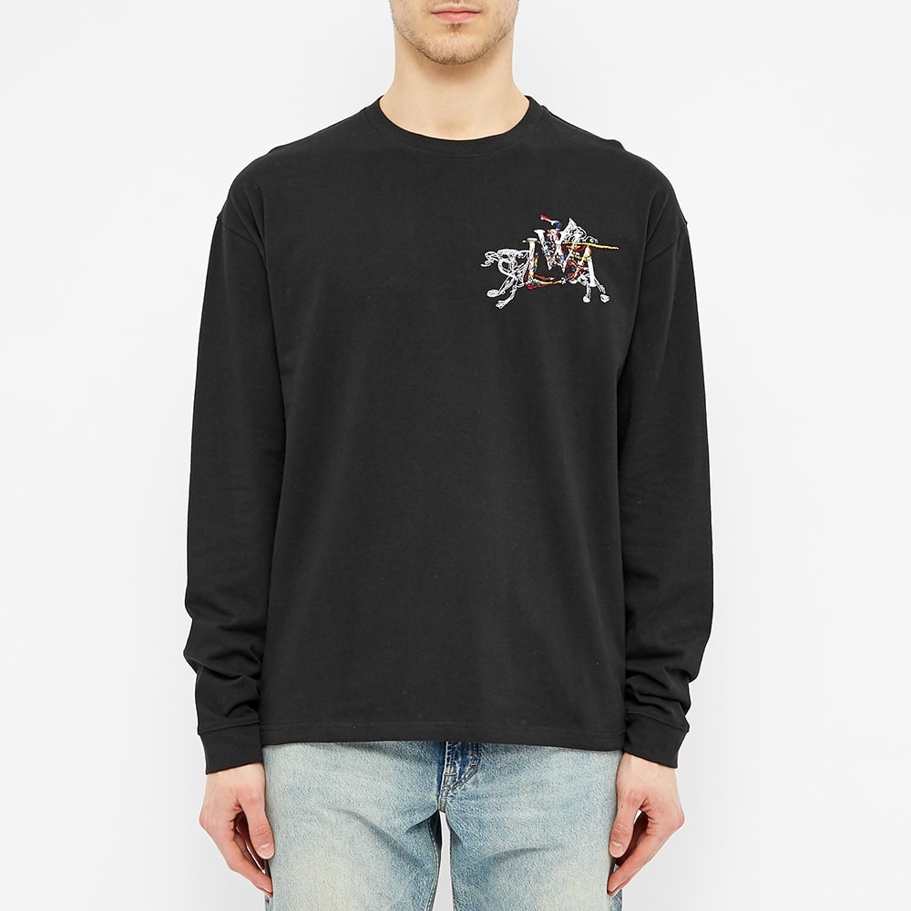 JW Anderson Long Sleeve Camelot Embroidered Tee - 3