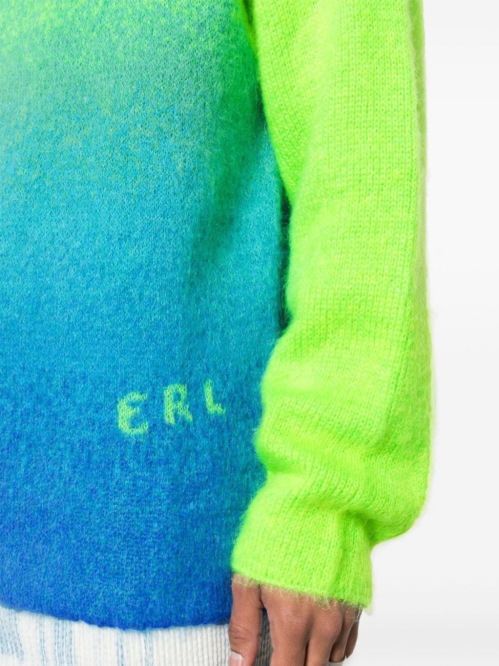 Gradient Rainbow intarsia-logo jumper - 5