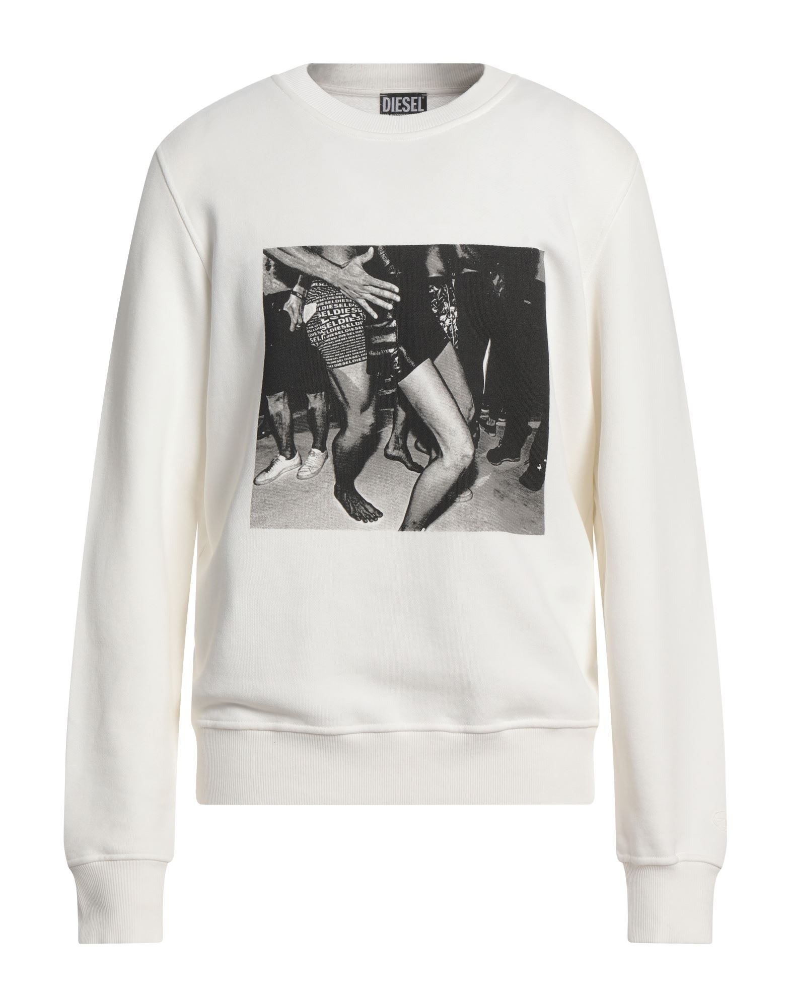 White Men's Sweatshirt - 1