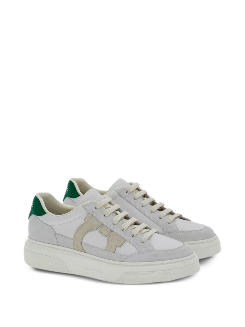 Gancini-patch calfskin sneakers - 2