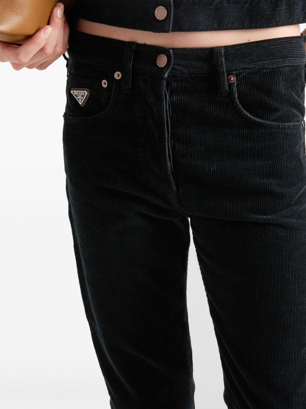logo-patch tapered jeans - 5