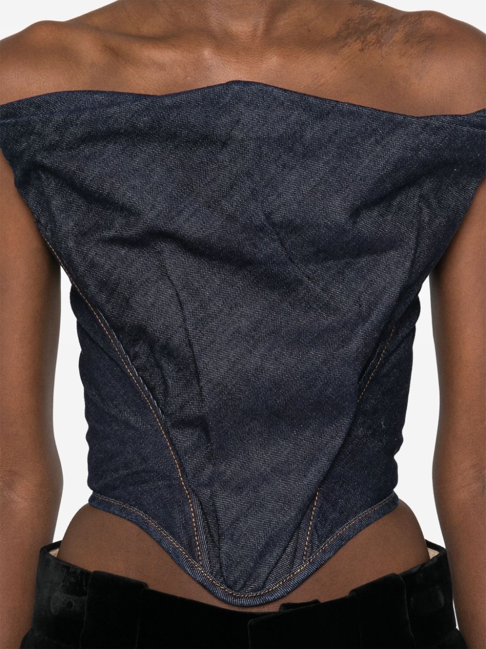 draped strapless corset top - 5
