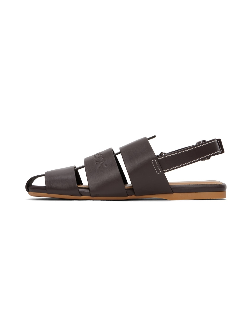 Brown Leather Fisherman Sandals - 3