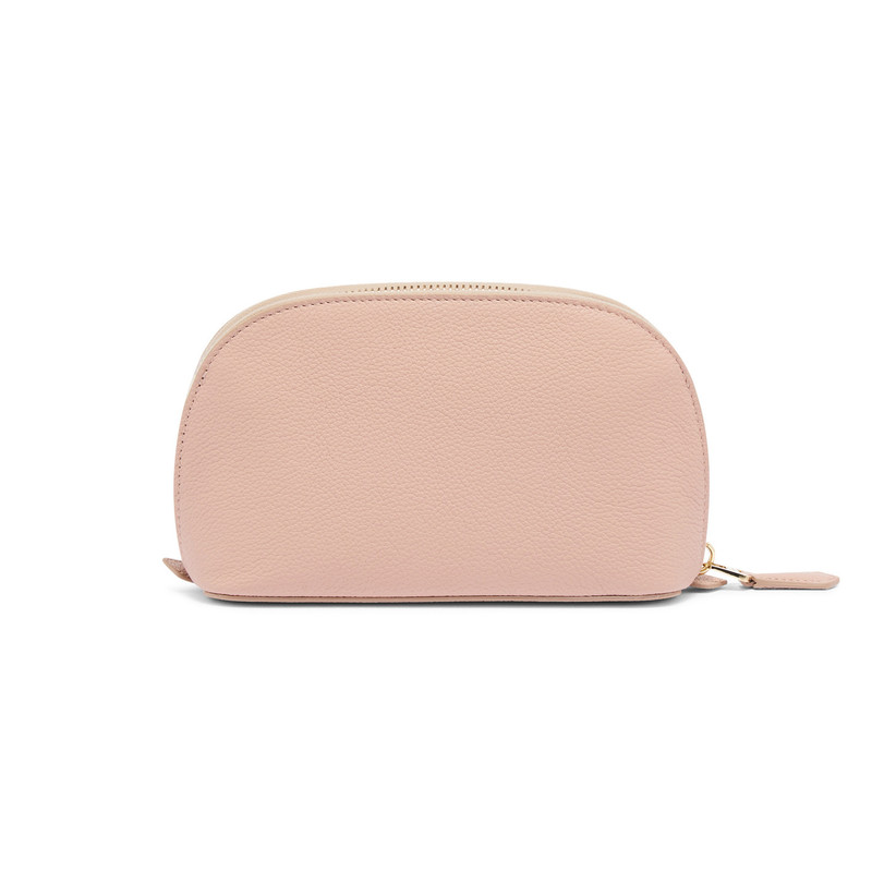 Pink tumbled leather pouch 4