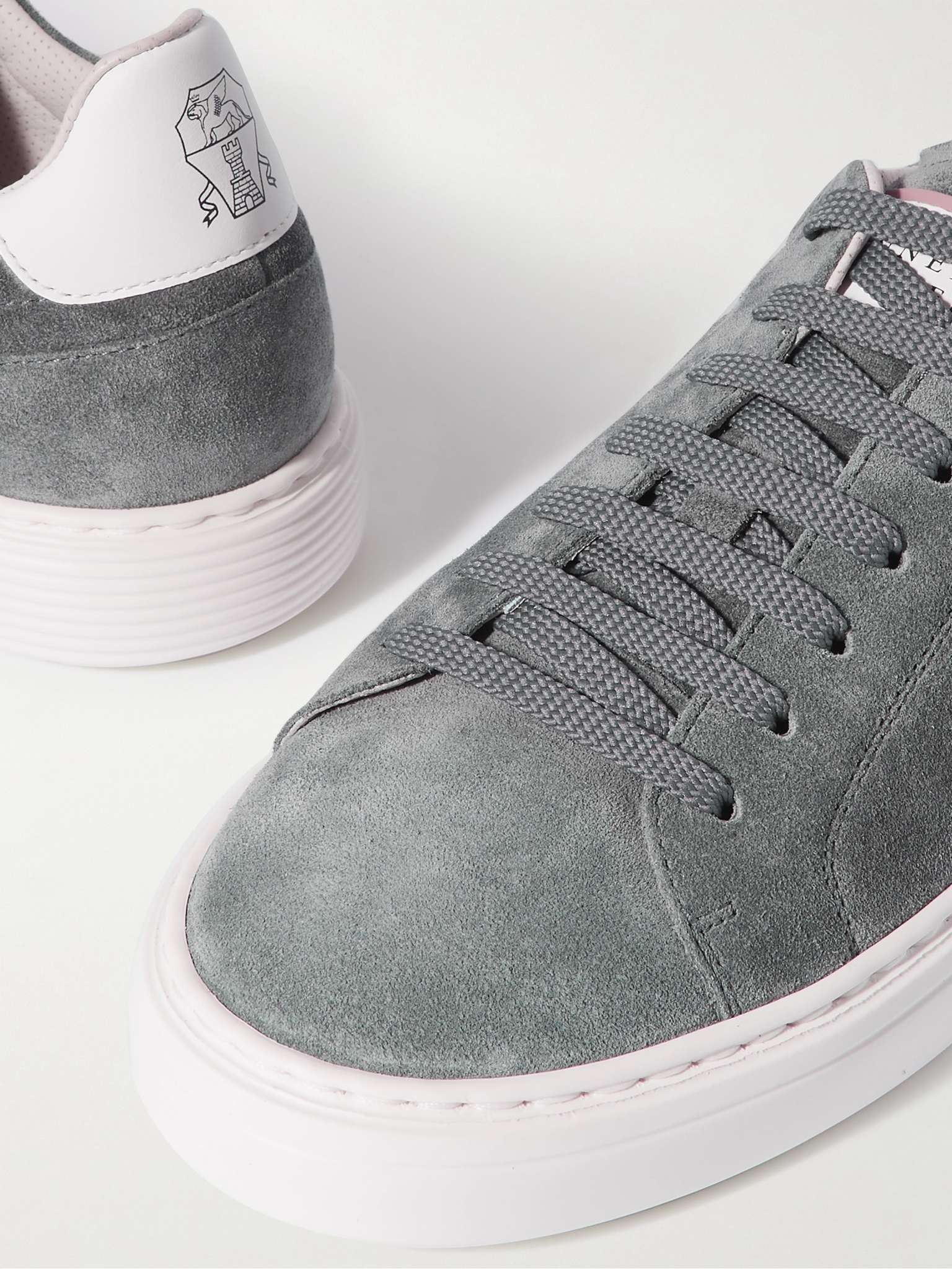 Urano Leather-Trimmed Suede Sneakers - 11