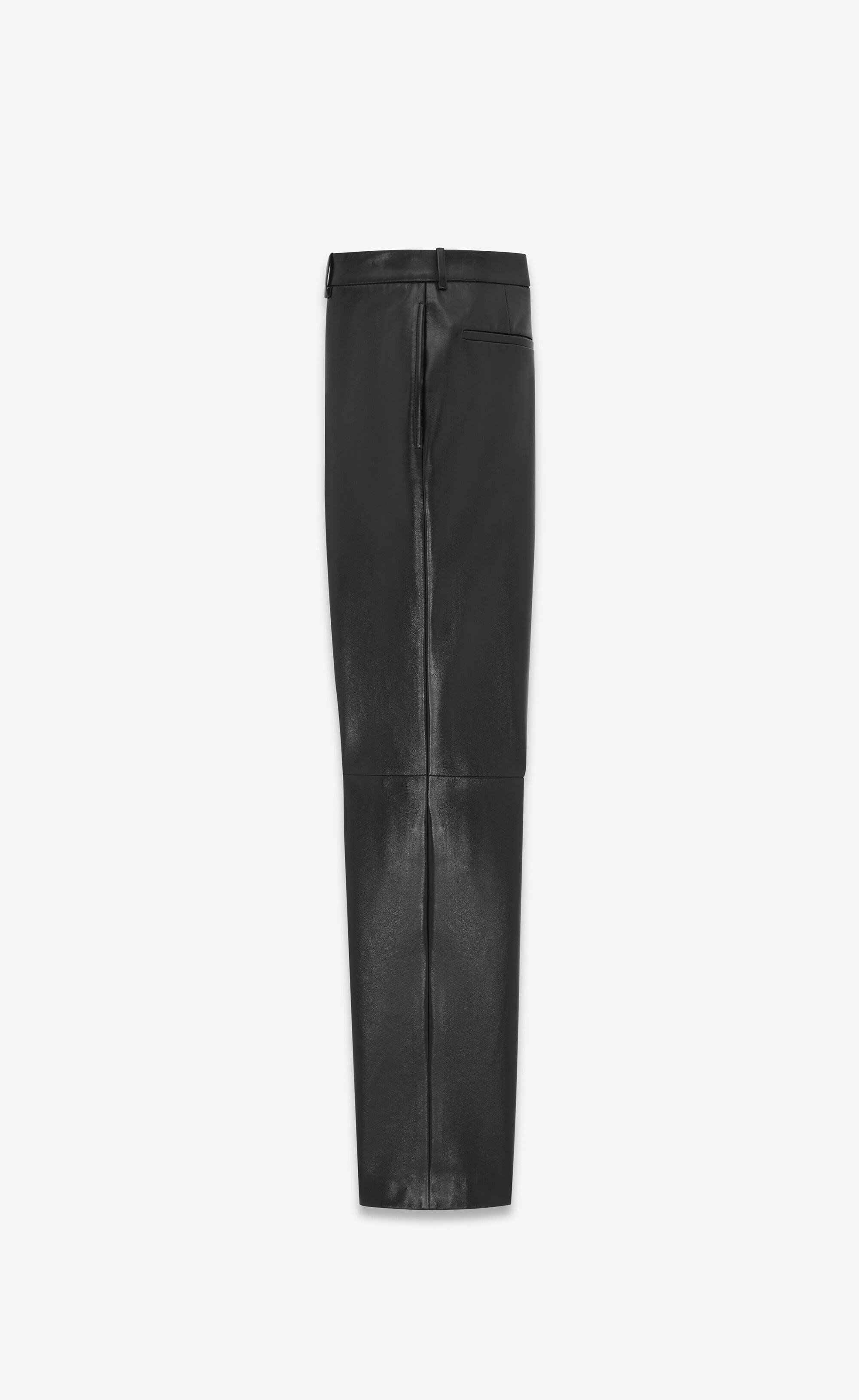 high-waisted pants in lambskin - 2