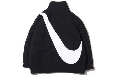 Nike (WMNS) Nike Big Swoosh Large lamb's wool Reversible Jacket Asia Edition Black CI8938-010 outlook