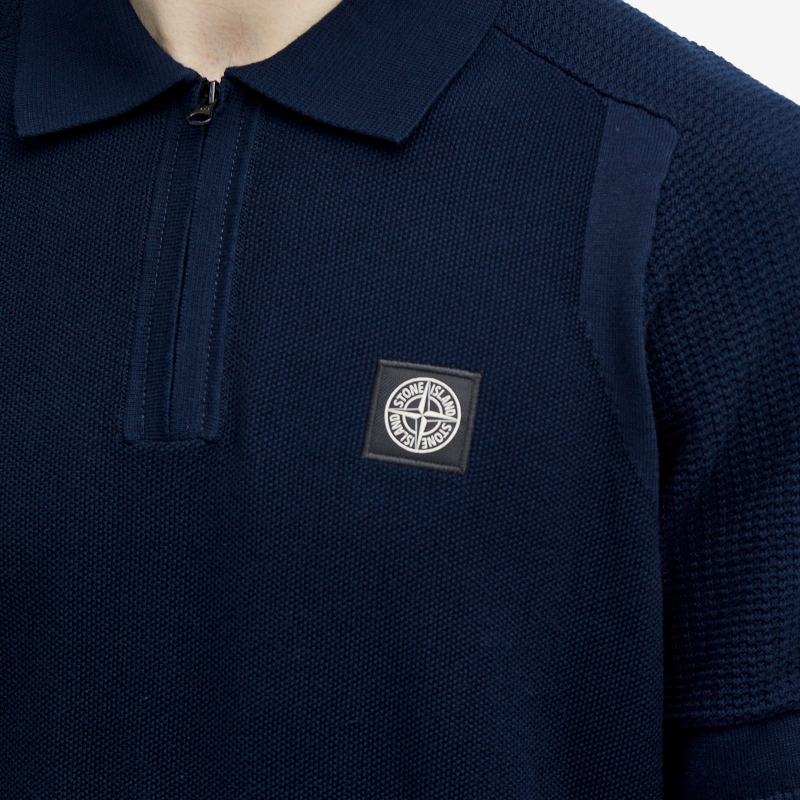 Stone Island Soft Cotton Patch Knitted Polo Shirt - 5