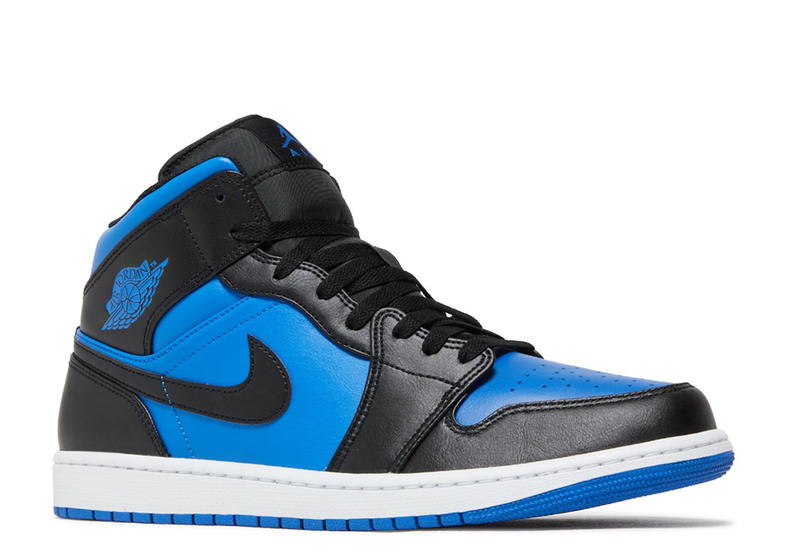 JORDAN 1 MID 'BLACK ROYAL BLUE' - 2