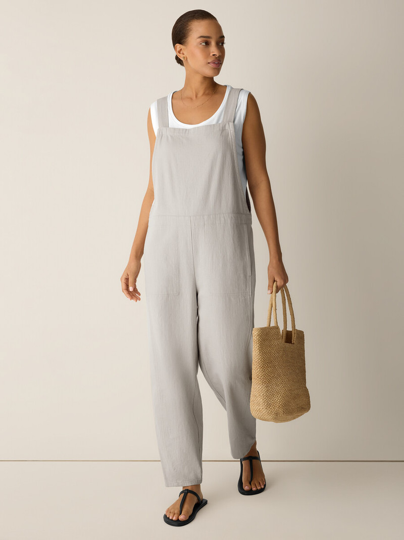 Slubby Organic Cotton Linen Overalls 3