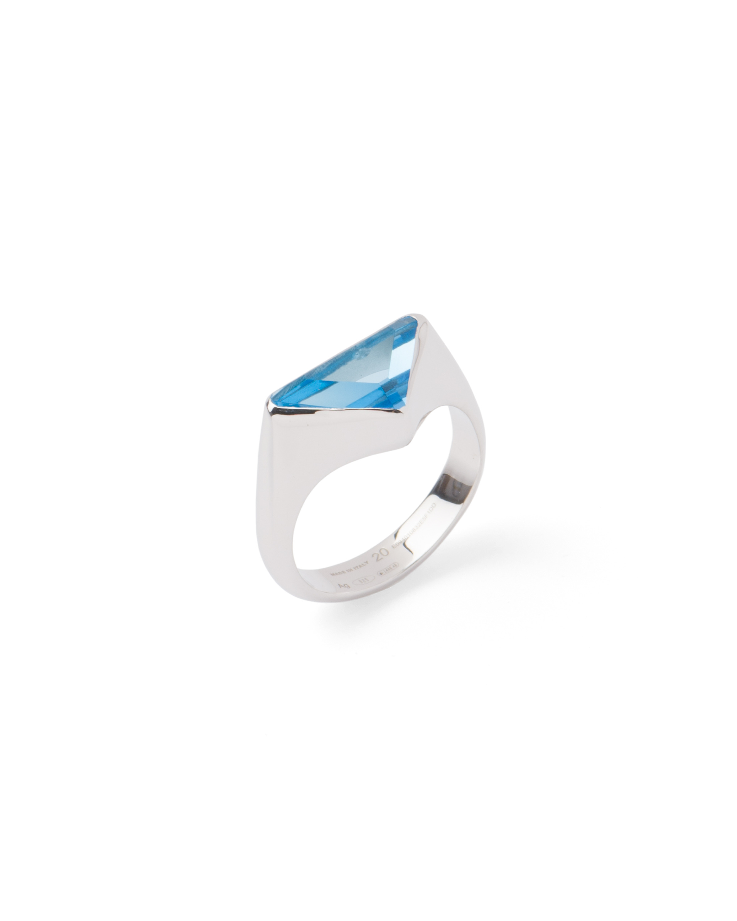 Swiss Blue Topaz logo ring - 3