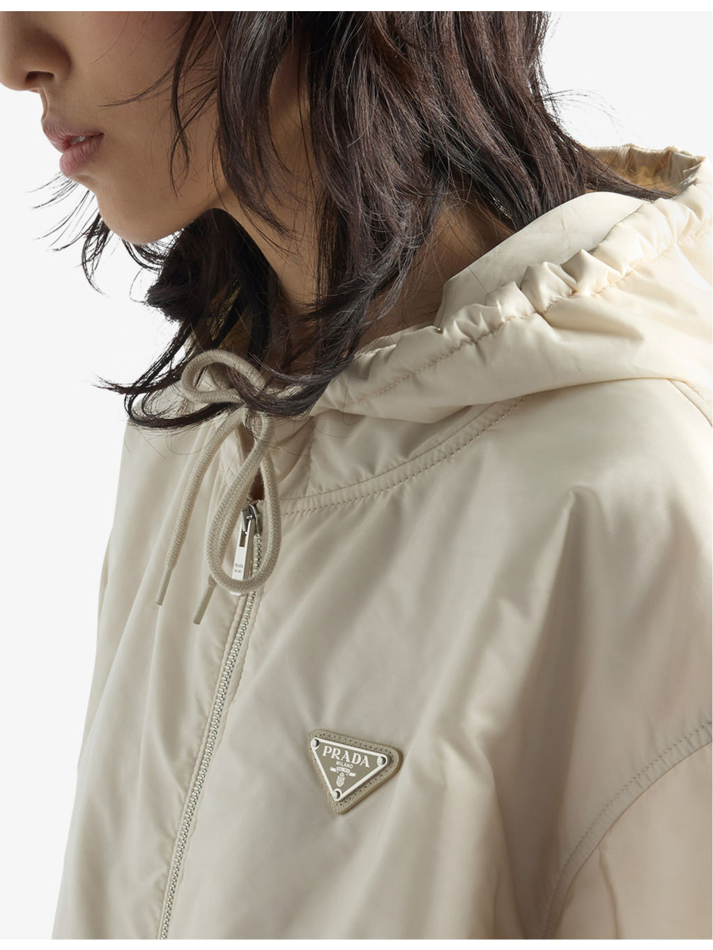 Re-Nylon brand-plaque recycled-nylon jacket - 5