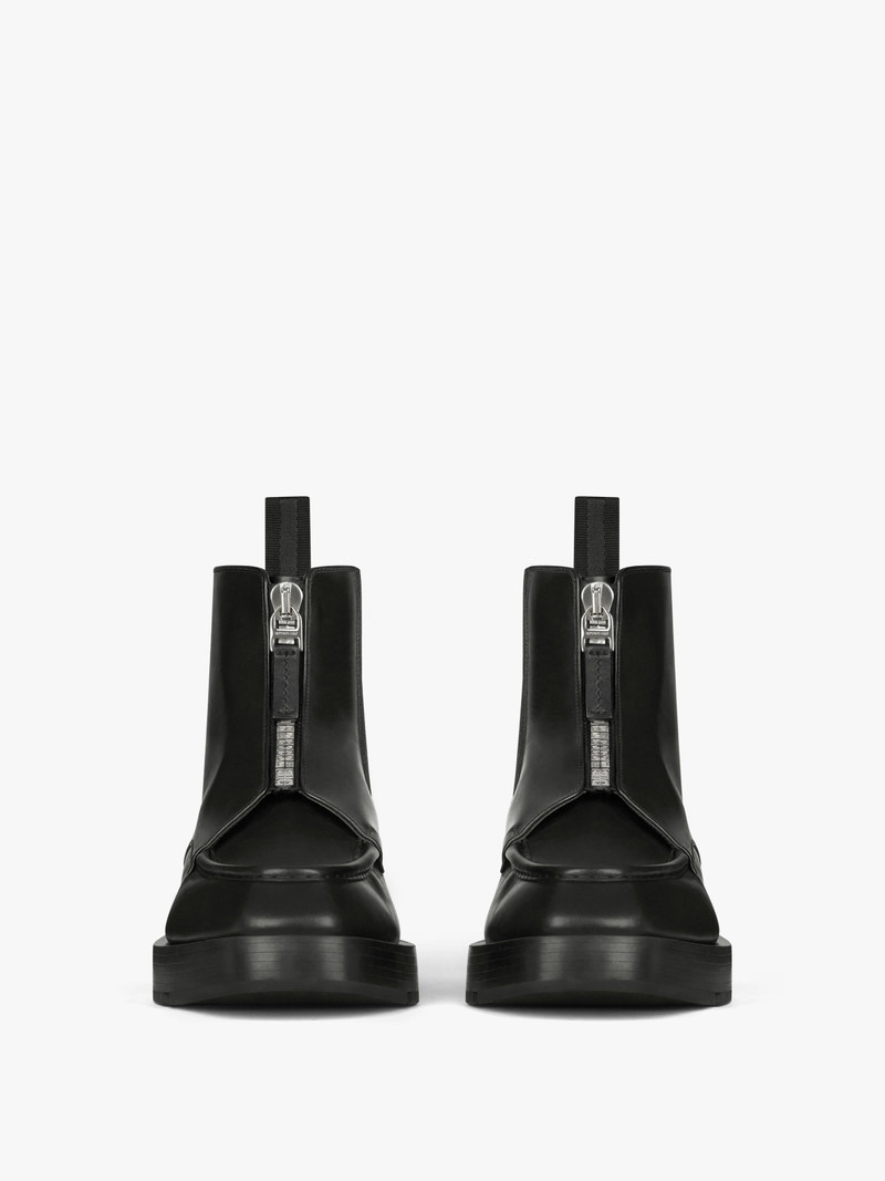 Givenchy SQUARED ANKLE BOOTS IN BOX LEATHER outlook