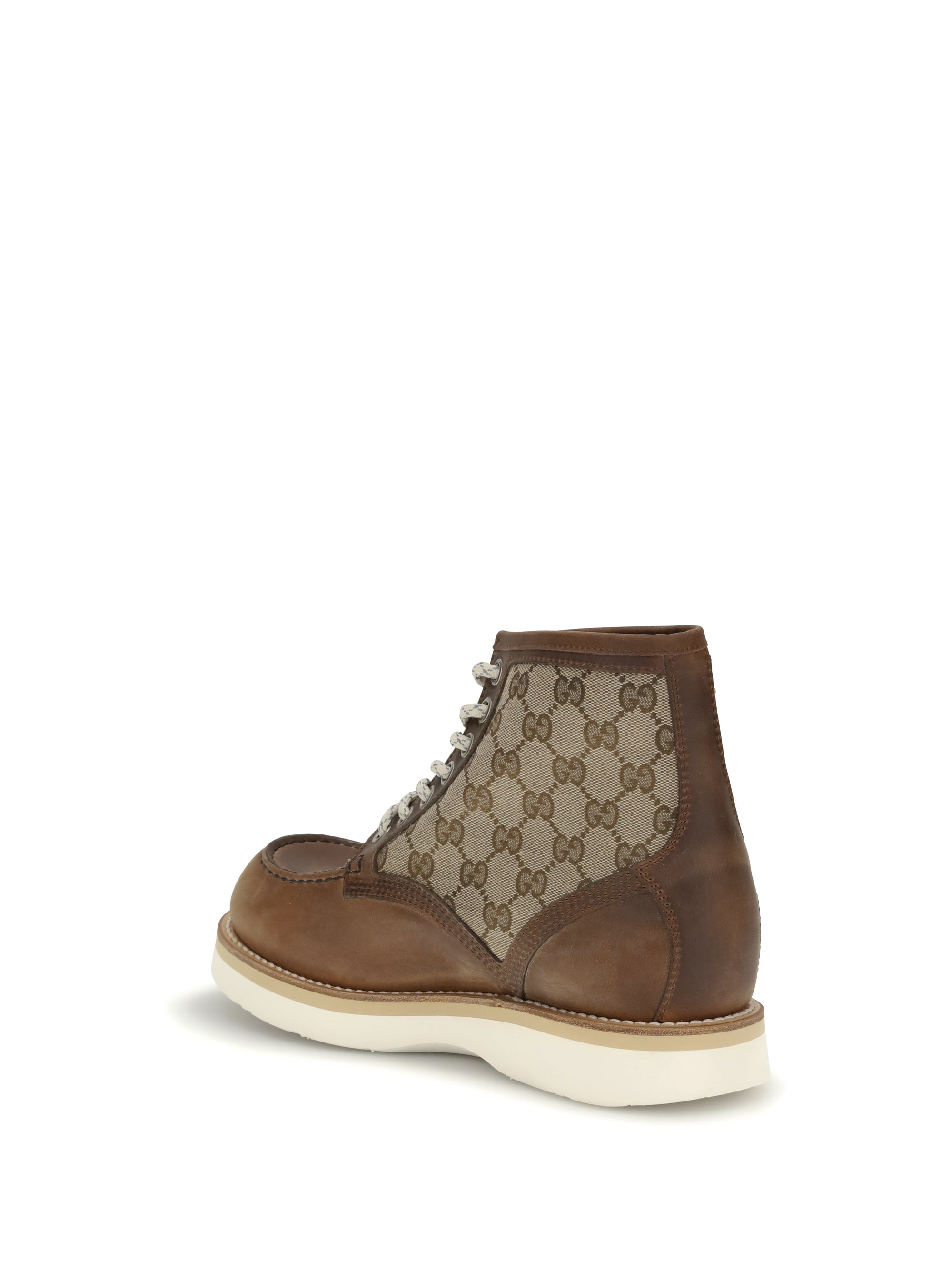 Gucci Men M Ala Bootie Gg Cnvs + Lthr Rs - 3