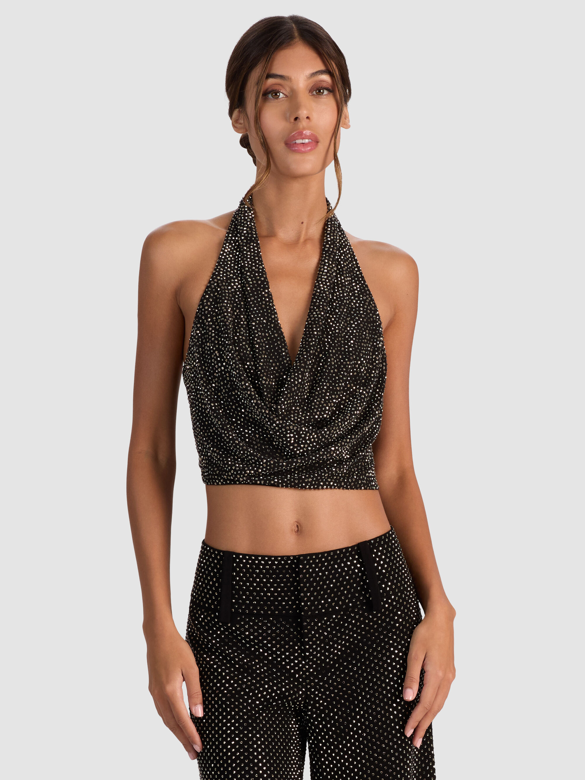 DANI EMBELLISHED HALTER TOP - 2