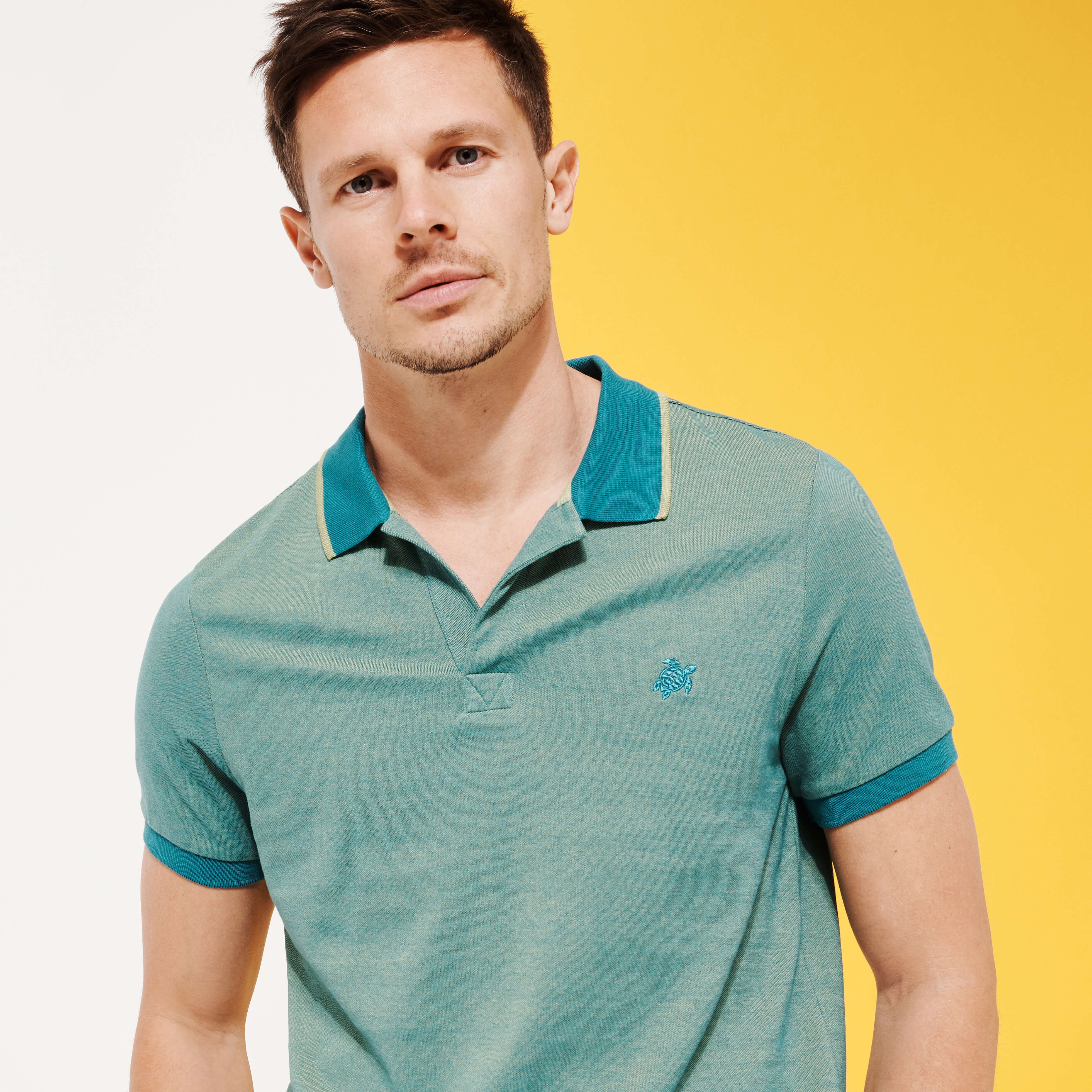 Men Changing Cotton Pique Polo Shirt Solid - 8