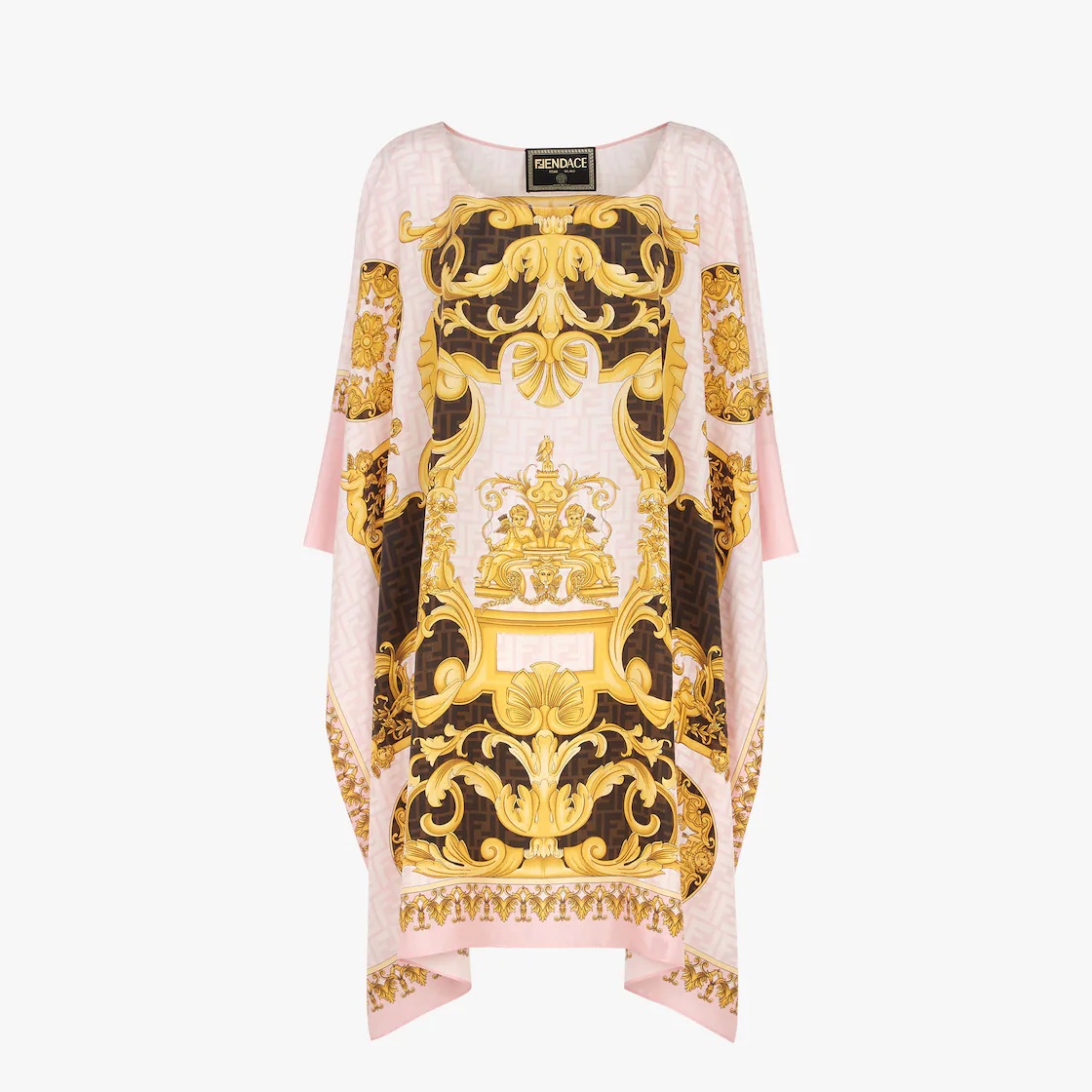 Fendace multicolor silk kaftan - 1