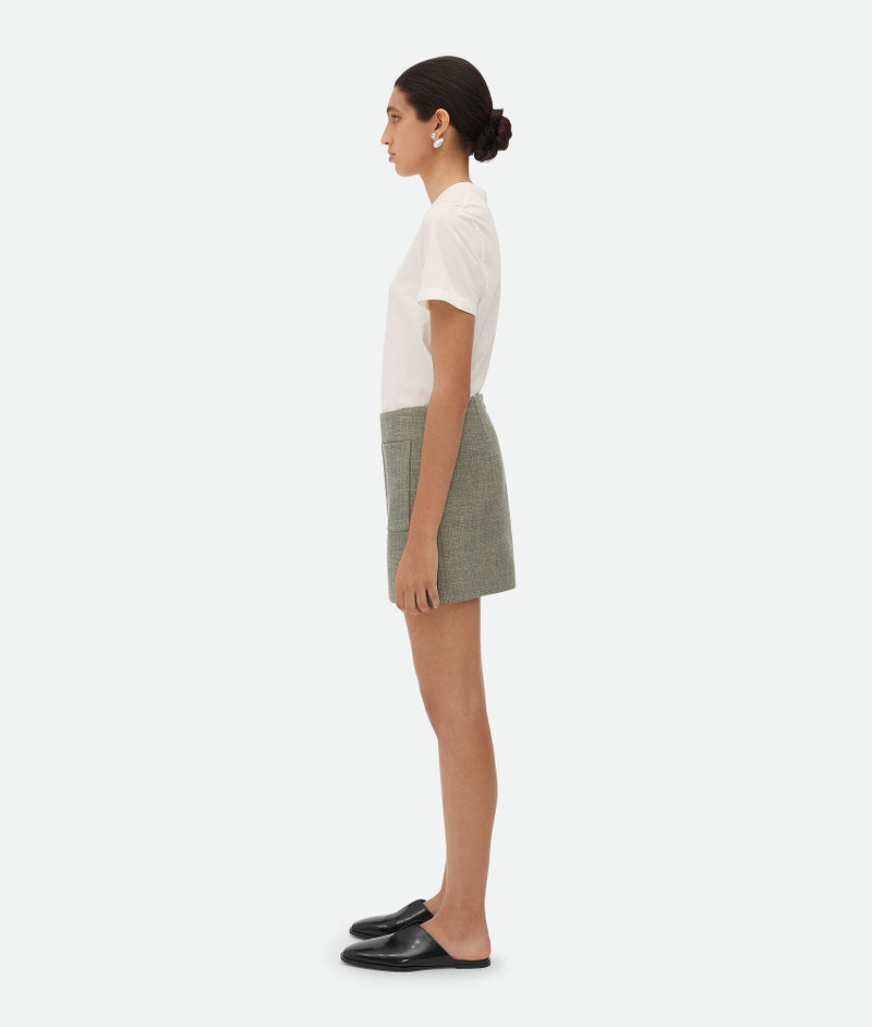 Bottega Veneta Melange Cotton Skirt outlook