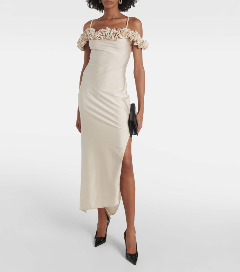 COPERNI Floral-appliqué jersey gown outlook