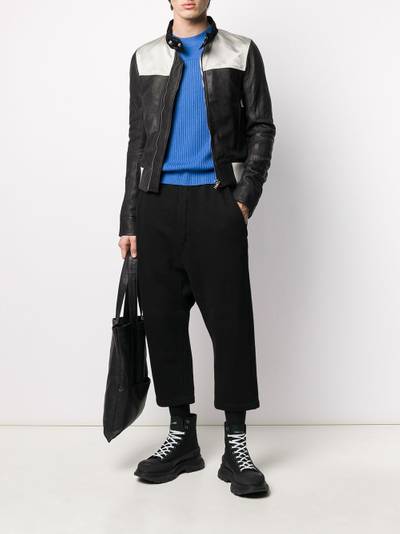 Rick Owens fitted leather jacket outlook