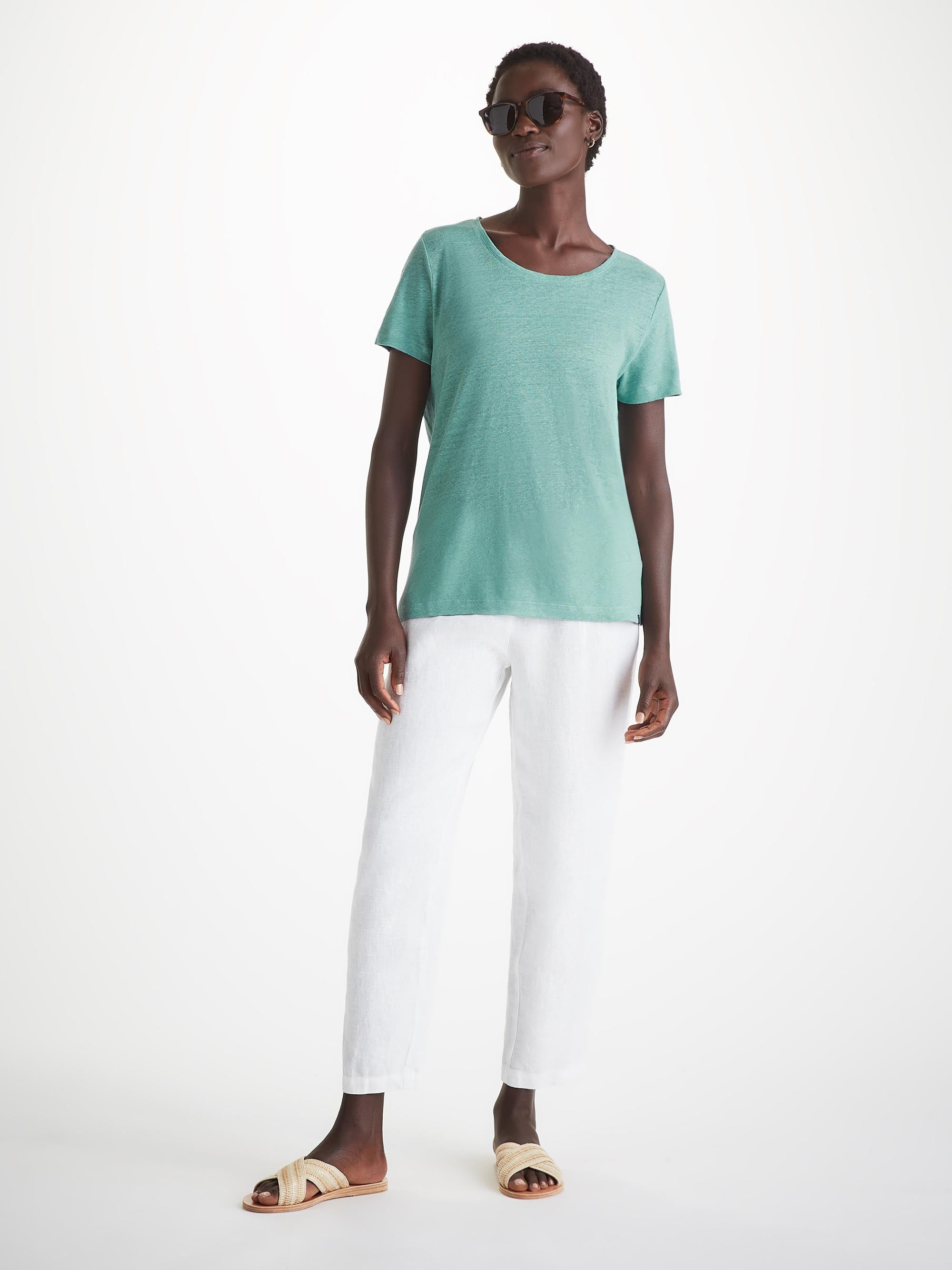 Women's T-Shirt Jordan Linen Soft Aqua - 4