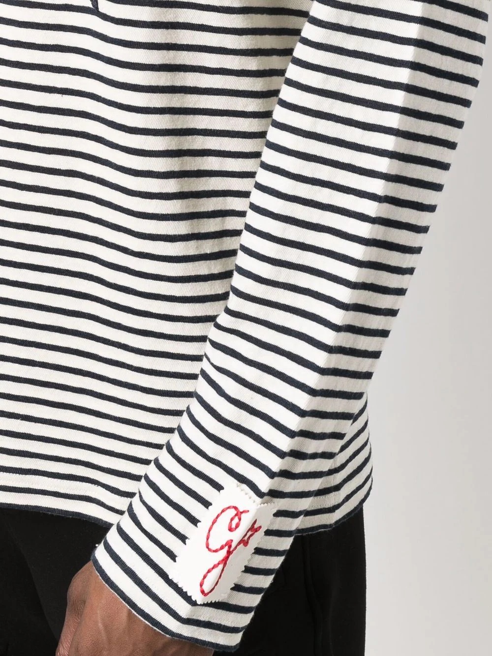 striped star logo-print top - 5