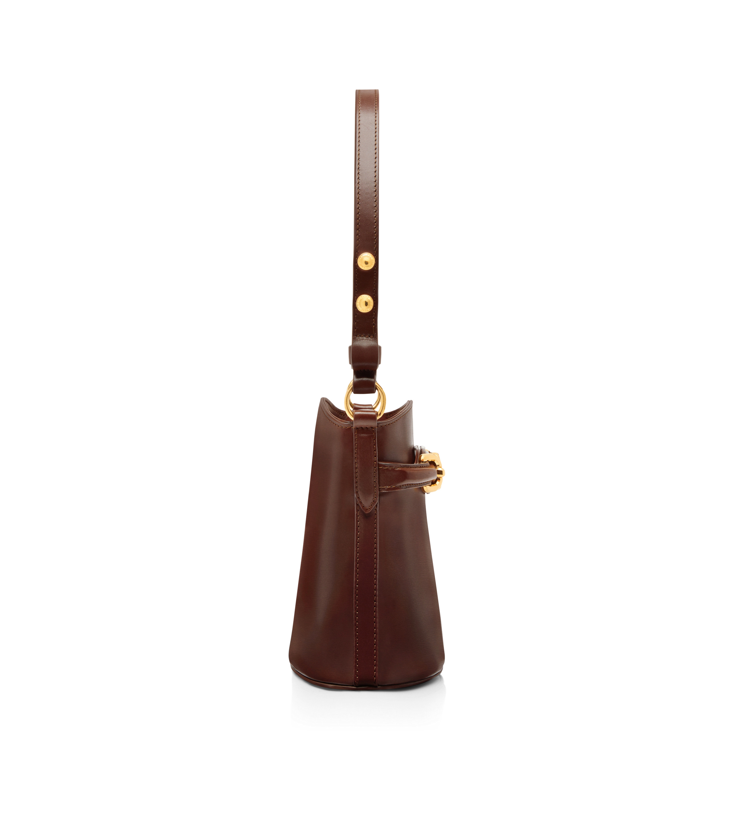 PALMELLATO-EFFECT LEATHER WHITNEY SMALL BUCKET BAG - 2